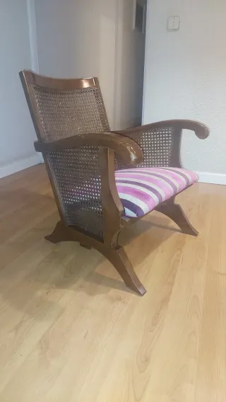 2 Sillones de Rattan y Madera