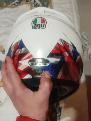 Casco Integral AGV K3 Un Flag uk White Talla M
