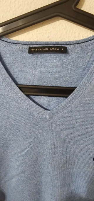 Jersey Purificación García Azul V-Neck