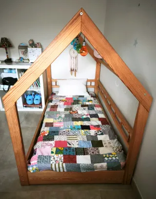 Cama Montessori Madera Natural