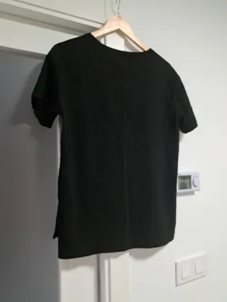 Camiseta negra S/M algodón nueva