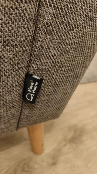 Sofá gris de tela,modelo Narnia 3 plazas