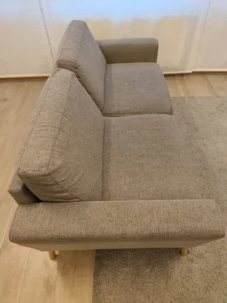 Sofá gris de tela,modelo Narnia 3 plazas