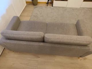 Sofá gris de tela,modelo Narnia 3 plazas