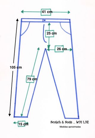 Scotch & Soda Skim. Pantalón vaquero azul. W31 L32