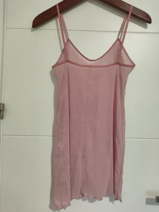 Camiseta rosa transparente talla M