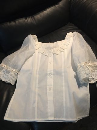 Camisa fallera niña blanca