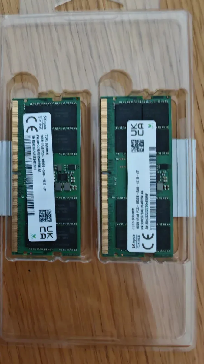 2x 16 GB SK hynix DDR5 SODIMM 5600MHz afbeelding 2