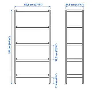 Conjunto de 2 Estantería IKEA Ekenäbben
