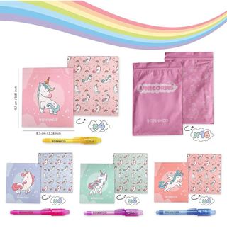 NUEVO! Pack 16  libretas y boli tinta invisible