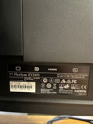 Monitor EIZO FlexScan EV2451 23.8 Negro