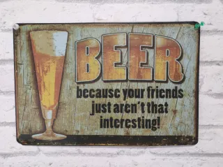 Cartel Metálico Beer Vintage