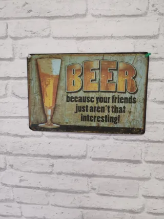 Cartel Metálico Beer Vintage