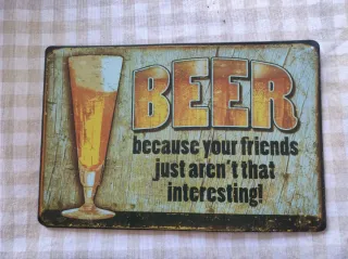 Cartel Metálico Beer Vintage