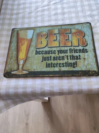 Cartel Metálico Beer Vintage