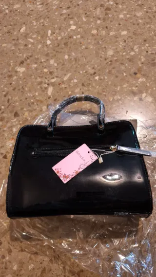 Bolso Negro Melvin Kox Lazo Charol