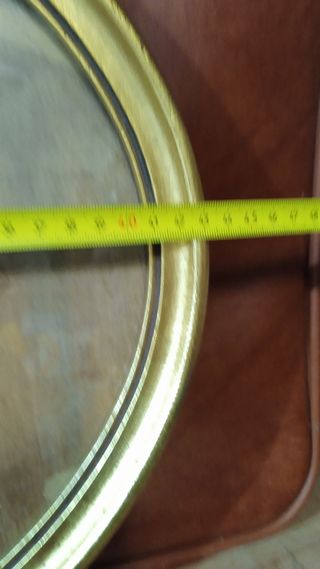 Marco Ovalado Dorado Vintage Años 50-60