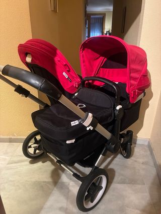 Bugaboo Donkey 3 Negro/Rojo Como nuevo.