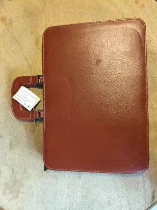 Maletín ordenador cuero marrón