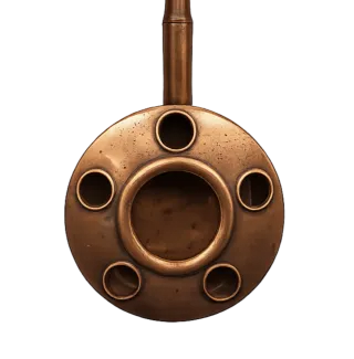 Calentador de cama antiguo madera y cobre