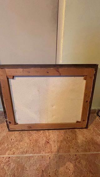 Cuadro antiguo paisaje invierno