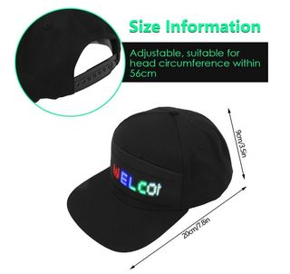 Gorra LED Programable Bluetooth APP