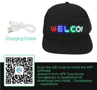 Gorra LED Programable Bluetooth APP