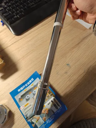 Barra Ducha Extensible Plateada 35-50cm