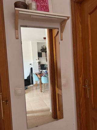 Espejo con balda a medida y luz