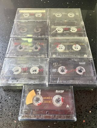 Lote Cintas Cassette Vírgenes Sony, TDK, BASF