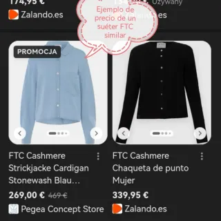 Jersey FTC Cachemira Talla XS Azul/Gris