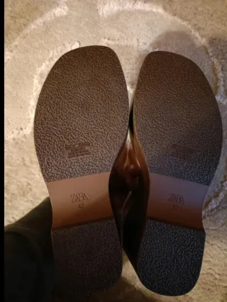 Sandalias Zara Tacon Transparente Talla 42