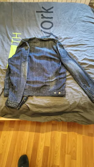 Chaqueta tejana estilo motero vintage