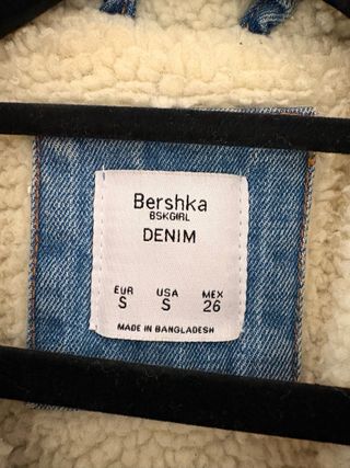 Chaqueta Vaquera Bershka Borrego Talla S