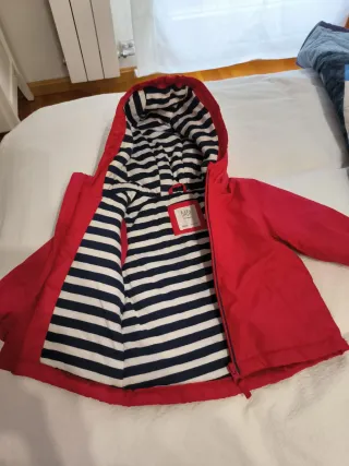 Parka roja bebé 9-12 meses