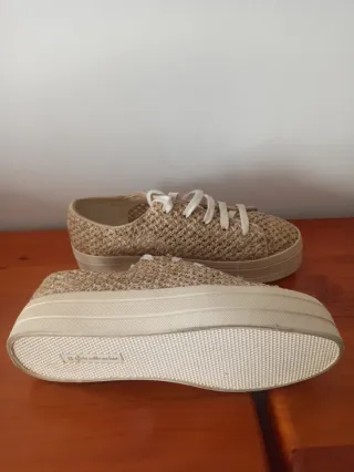 Zapatillas Stradivarius Beige/Blanco