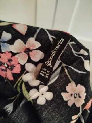 Mono floral tirantes negro