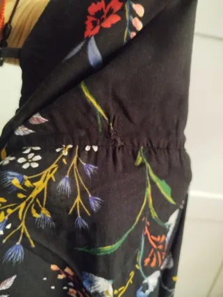 Mono floral tirantes negro