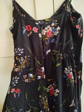 Mono floral tirantes negro