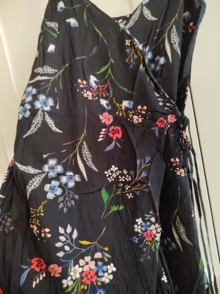 Mono floral tirantes negro