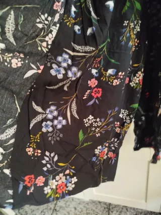 Mono floral tirantes negro