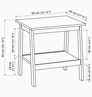 Mesa auxiliar LUNNARP IKEA blanca