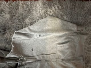 Felpa con zip Lacoste grigia