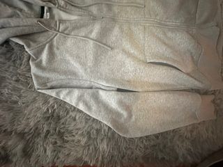 Felpa con zip Lacoste grigia