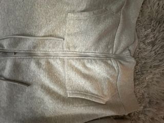 Felpa con zip Lacoste grigia