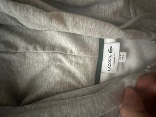 Felpa con zip Lacoste grigia