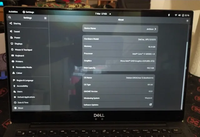 Dell XPS 13 9370 Intel i7 16GB RAM 512GB SSD