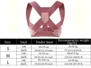 Corrector de Postura Espalda Rosa