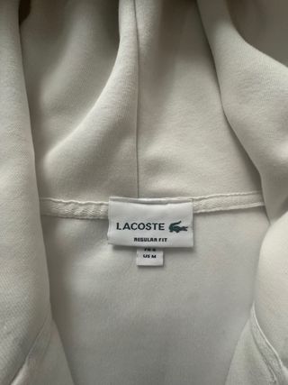 Felpa con zip Lacoste bianca