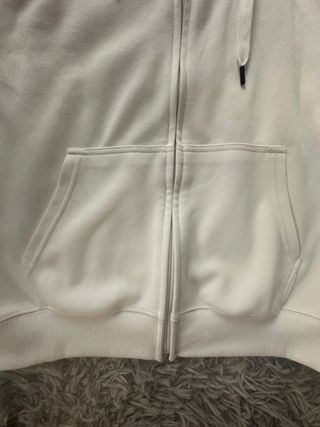 Felpa con zip Lacoste bianca